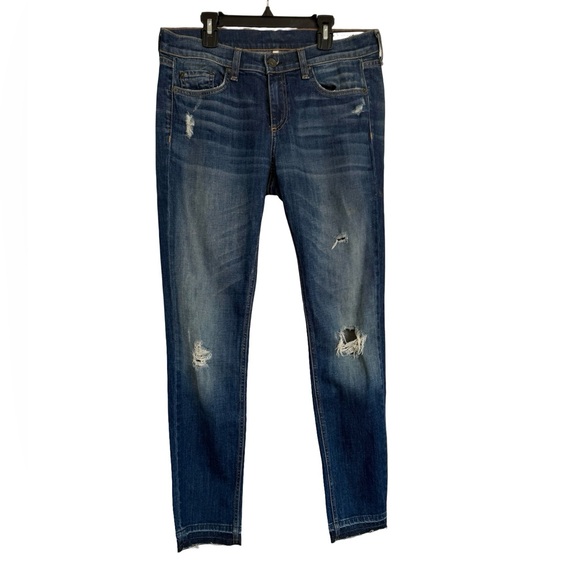 Rag & Bone Canyon Dre Slim Boyfriend Distressed Blue Jeans Size 28 Blue - Picture 1 of 7